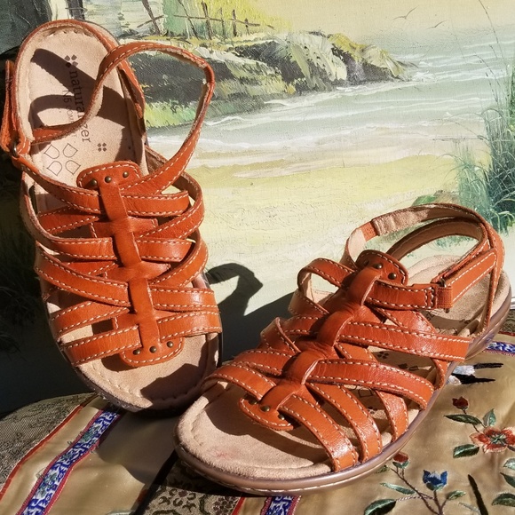 Naturalizer Shoes - Naturalizer Burnished Tan Fisherman Sandals 5.5M